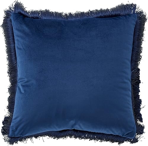 Deco 79 Almohada decorativa decorativa, 20 pulgadas de largo x 20 pulgadas de ancho x 7 pulgadas de alto, azul