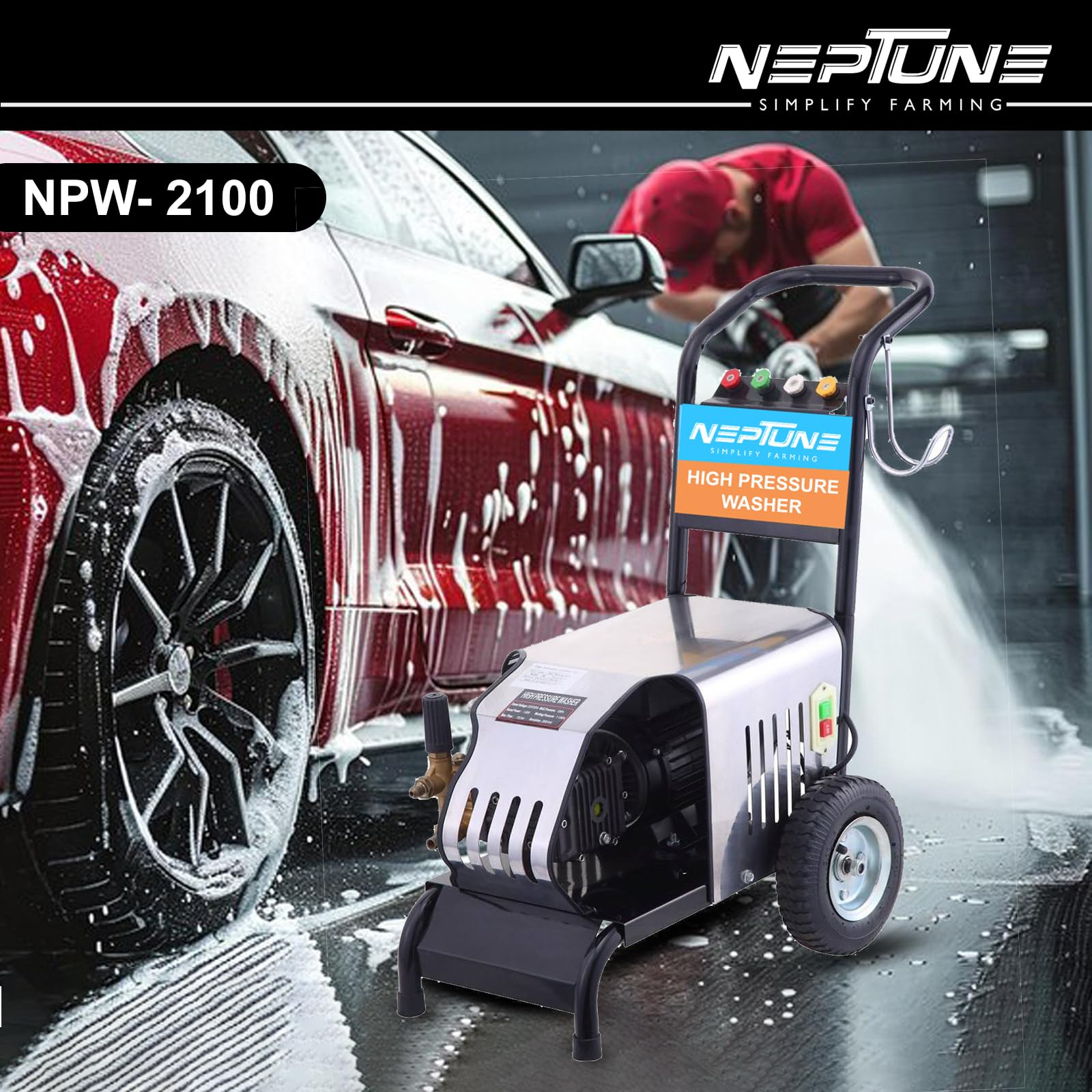 Neptune Simplify Farming Electric High Pressure Car Washer, 2100W