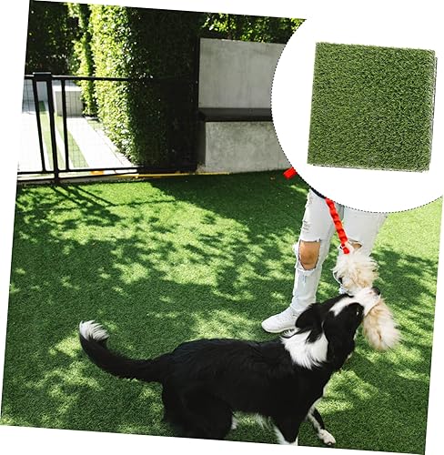 Miniatura 2 de Happyyami 5 tapetes de césped falso, parche de césped sintético, tapete de césped artificial, verde falso, cuadrados de césped artificial, alfombra