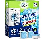 True Fresh Washing Machine Cleaner Tablets – 25-Pack Deep Cleaning for Front Loader, Top Load & HE Washers – Helps Remove Odor-Causing Residues, Pet Hair & Hard Water Buildup – Septic Safe