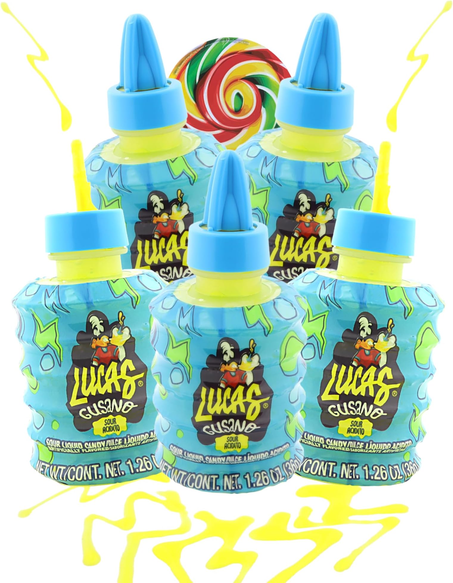 Amazon.com : Liquid Sour Mexican Candy, Green Apple Flavored Gel ...