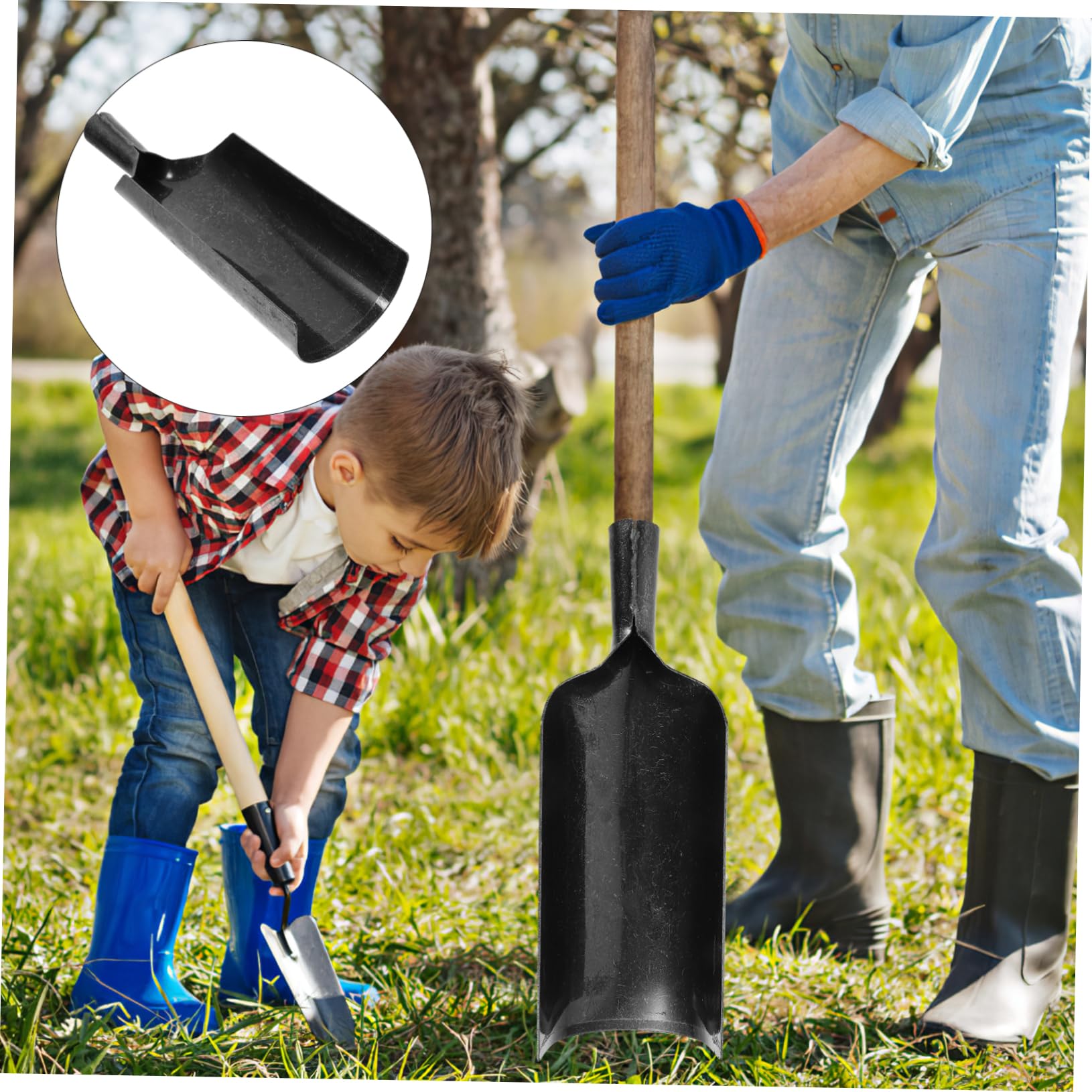 BESTonZON Outil de Jardinage Manche Renforcé Shovel de Jardin Pratique pour Creuser Planter Outil pour Amateurs de Jardinage