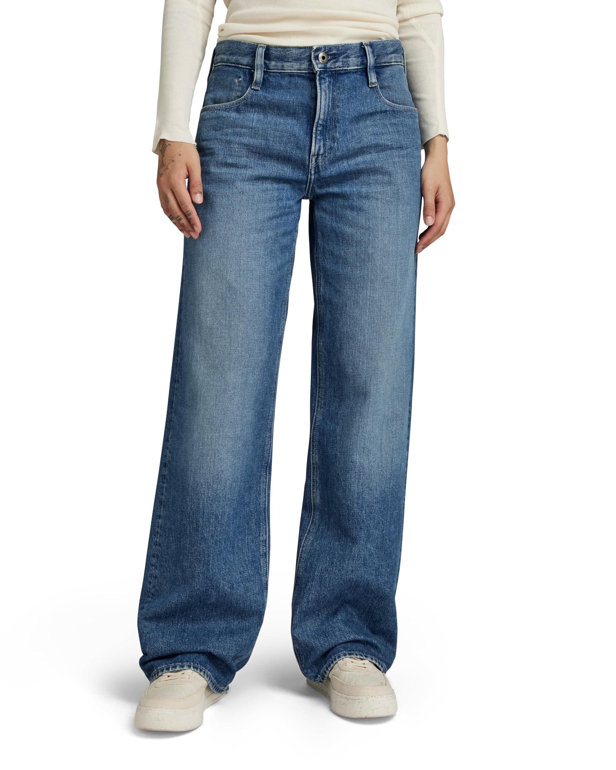 G-STAR Women's Judee Loose Low Waist Jeans, Blue (Faded Harbor D22889-D436-D331), 27W / 28L