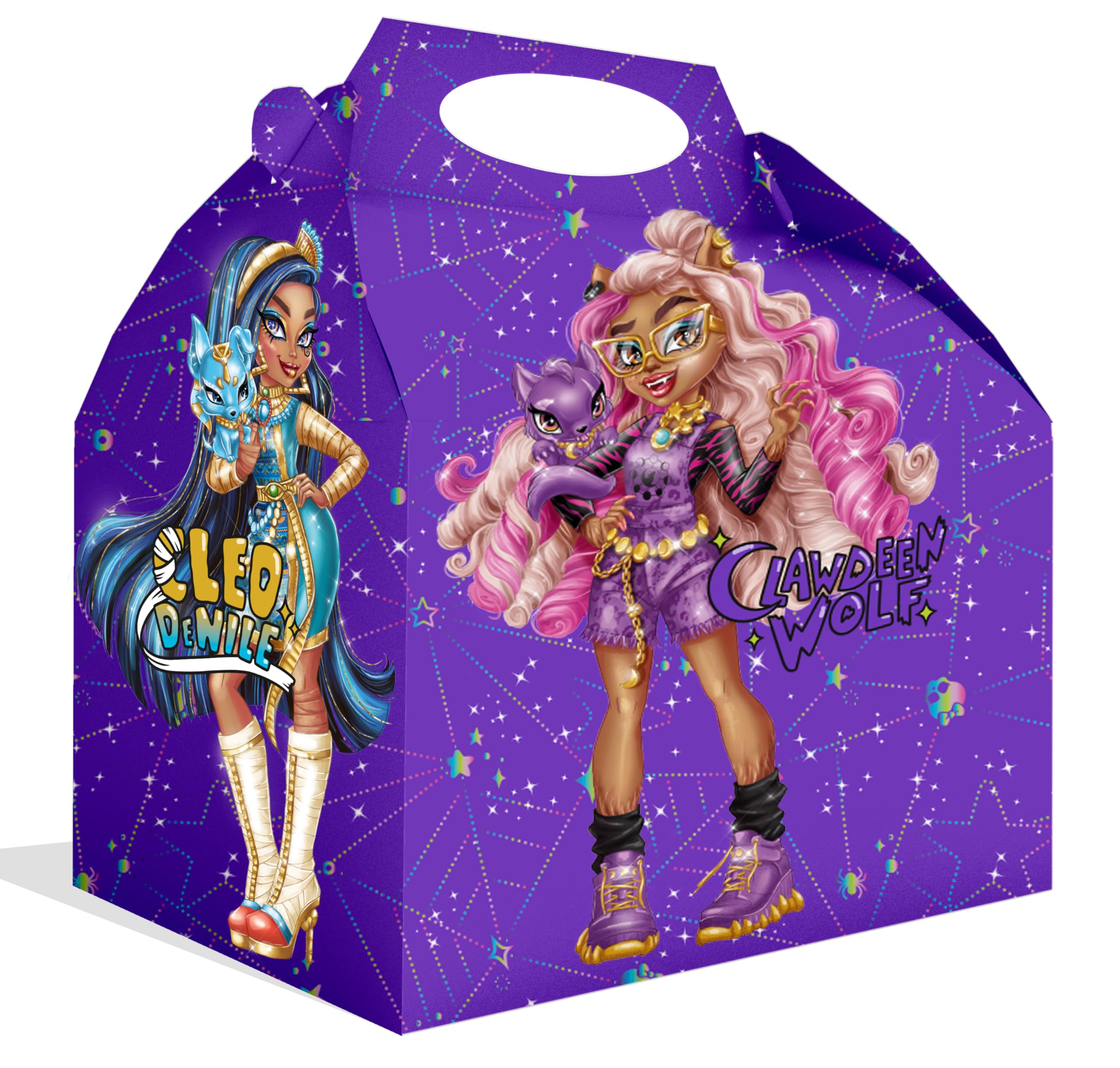 Anila's Monster High Party Cardboard Boxes for snacks, treats and party favours, Ages 3+ (Monster High-12 BOXES)
