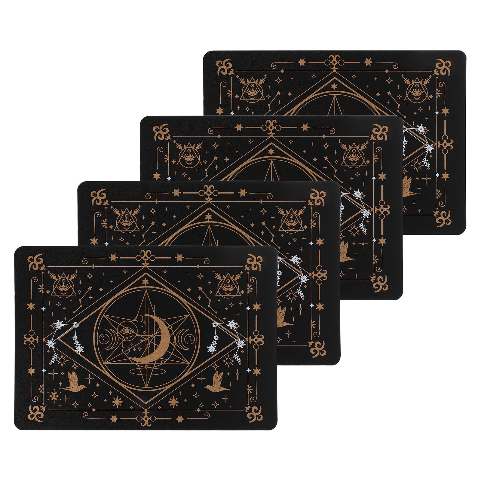 Tapis de Découpe Noir A4 4 Pièces pour Loisirs Créatifs et Scrapbooking