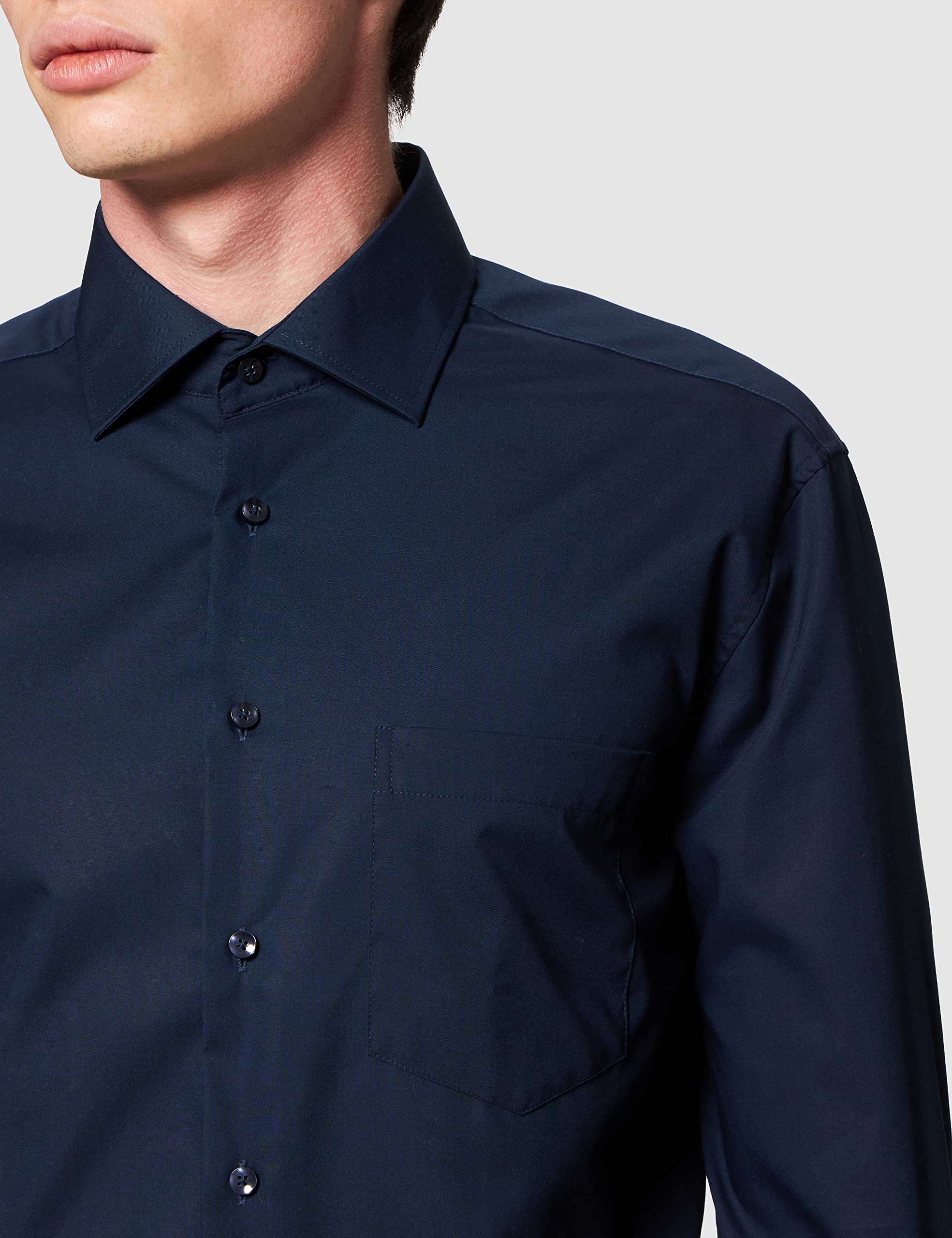 Seidensticker Herren Business-Hemd - Regular Fit - Bügelfrei - Kent-Kragen - Langarm - 100% Baumwolle