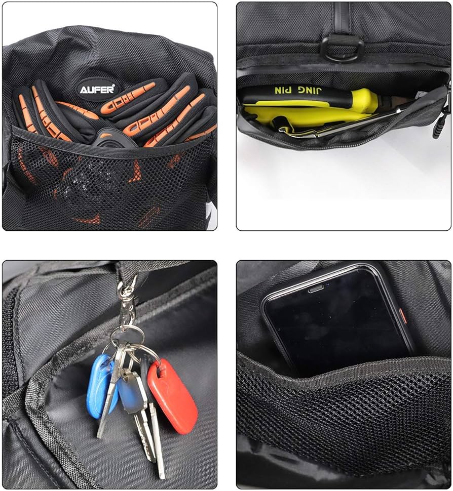 Amazon | AUFER オートバイ シート下サイドフレーム 整理収納バッグ