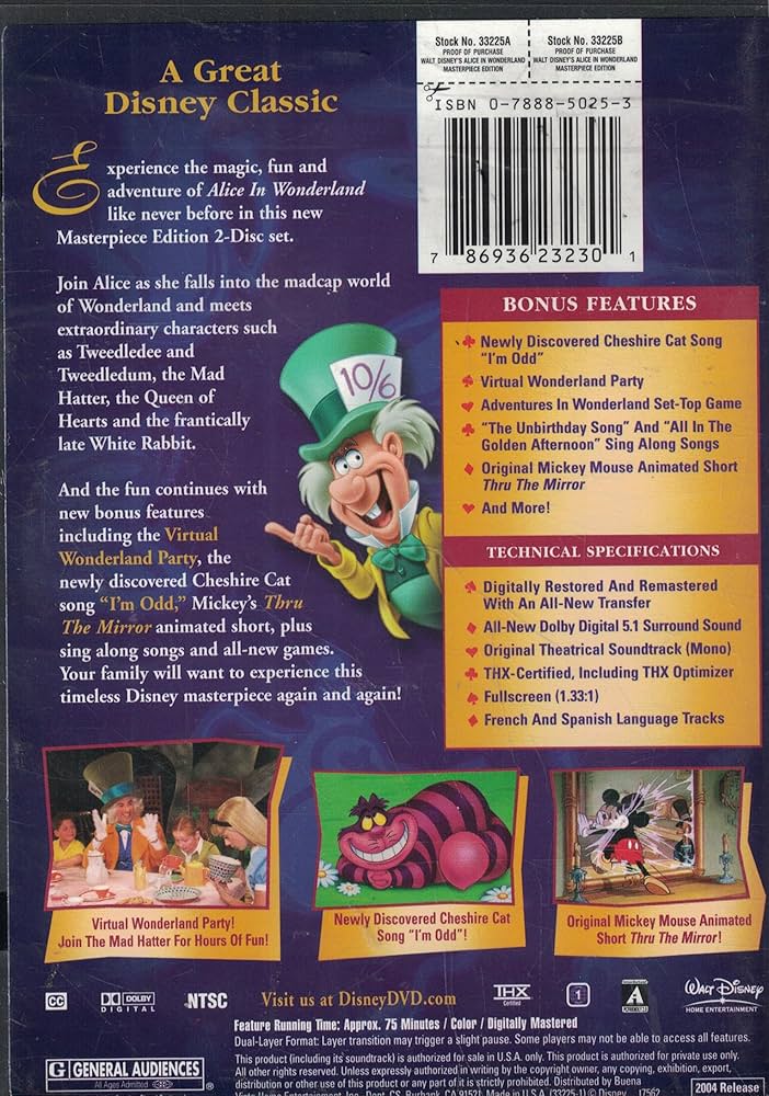 Amazon.com: Alice in Wonderland (Masterpiece Edition