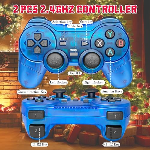 Miniatura 6 de Consola de juegos retro - Consola de videojuegos 4K Plug & Play con más de 20,000 juegos clásicos, palo de juego retro con 2 controladores de juegos