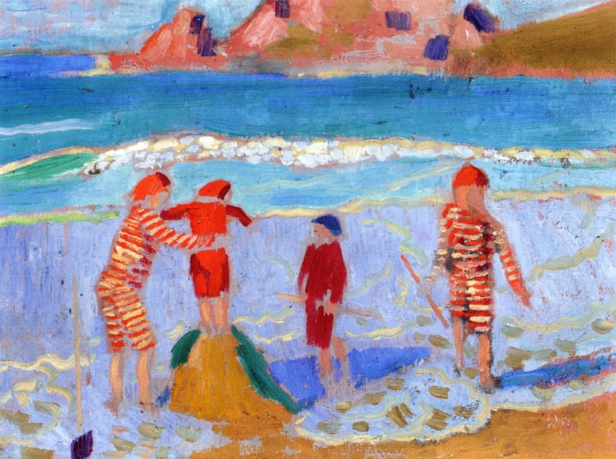 ARTXLXXBN Famous Painting Canvas Artwork Graffiti Print Seaside by Maurice Denis Portrait Canvas Image for Home Decor 60x90cm