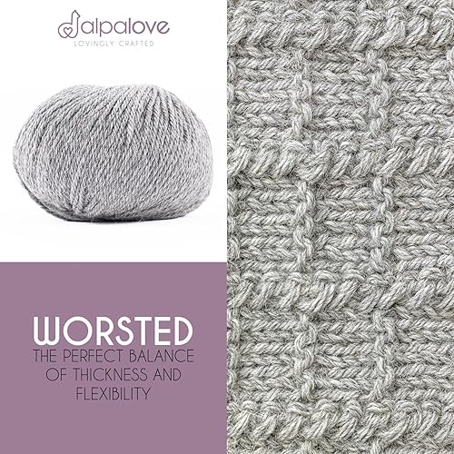 Vista 22 de Bulky Set (6 x 1.75 oz) Super Soft Baby Alpaca Hilo de tejer gris verde 328 yardas Gris Verde,Beige,Azul y verde,Cappuccino,Azul Oscuro,Gris