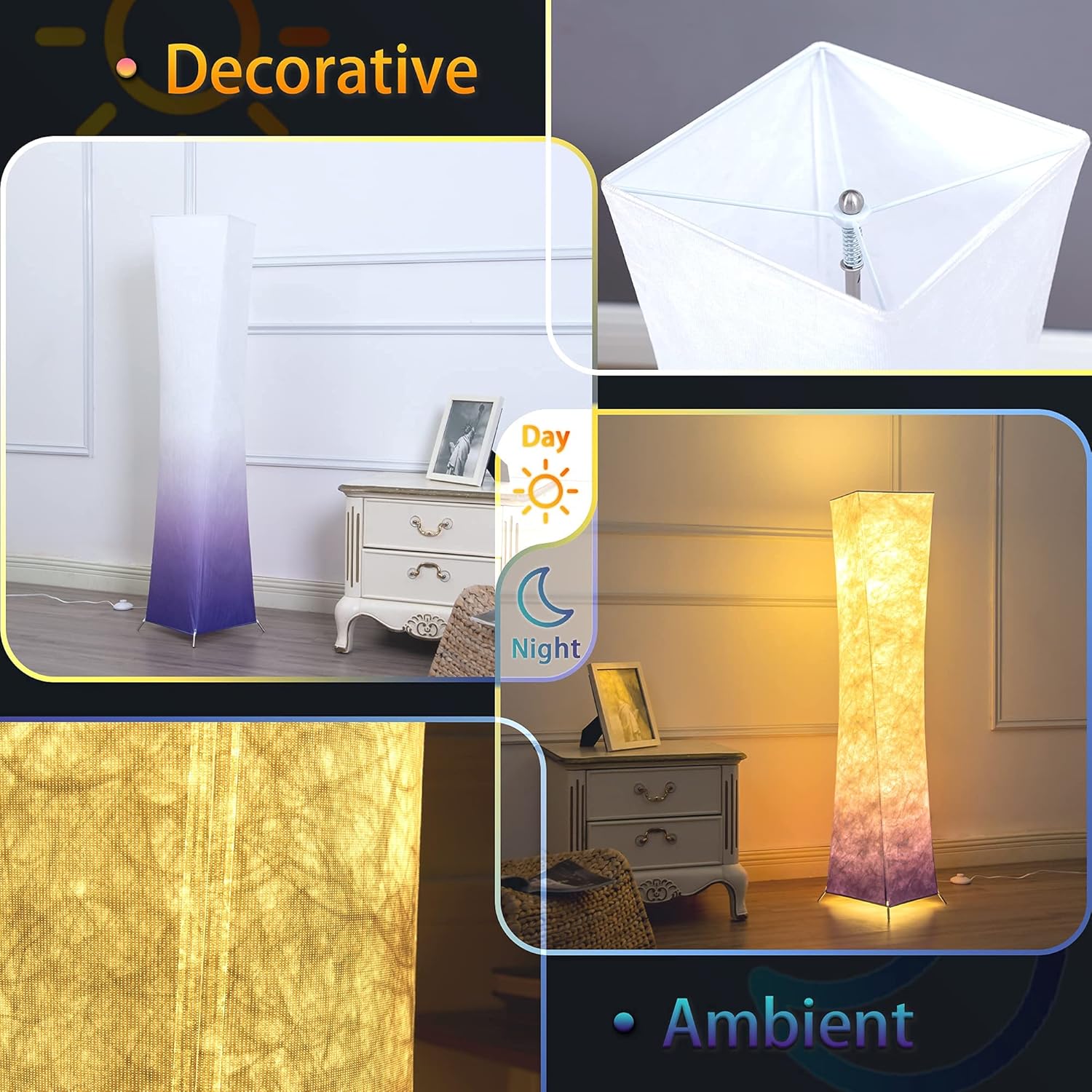 Gеt Sресіаl Prісе Floor Lamp, chiphy Floor Lamps for Living Room, Adjustable 3 Levels Brightness 12W/2 LED Bulbs(2400 Lumens, 100 Watt Equivalent) and Purple Fabric Shade, Elegant and Modern for Bedroom and Kid Room Hоt Dеаlѕ Floor Lamp, chiphy Floor Lamps for Living Room, Adjustable 3 Levels Brightness 12W/2 LED Bulbs(2400 Lumens, 100 Watt Equivalent) and Purple Fabric Shade, Elegant and Modern for Bedroom and Kid Room