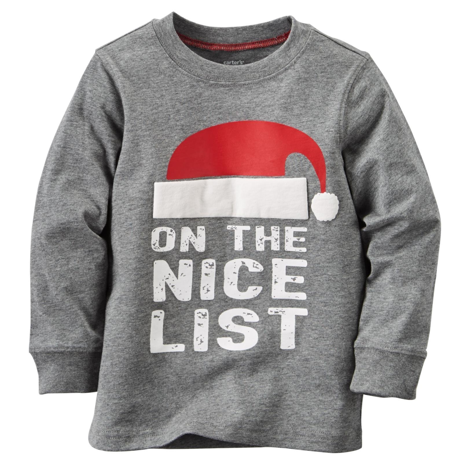 Carter's Baby Boy's Slogan Tee - On The Nice List Months