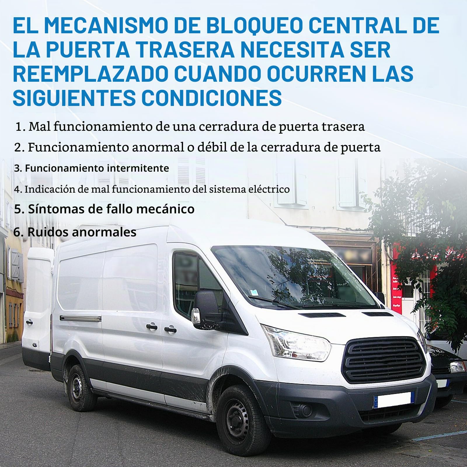Cerradura de puerta trasera de repuesto para Transit MK5 MK6 MK7 2000 – 2014 accesorio de coche pieza # YC15V43288CP 1552414