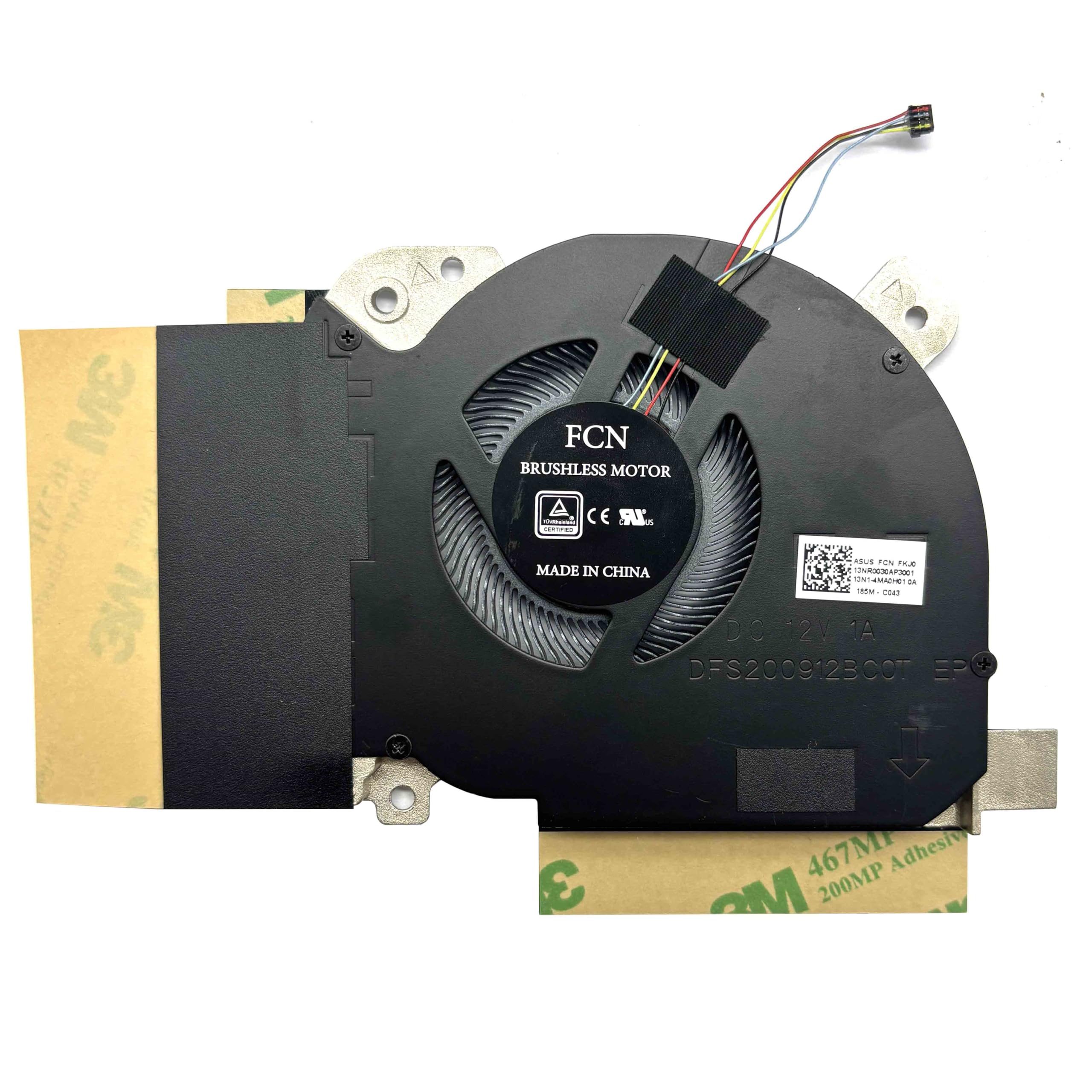 New CPU Cooling Fan Replacement for ASUS ROG Zephyrus M GM501 GU501 (GM501GM GM501GS GU501GS), P/N: 13NR0030AP3001 (12v Fan), F1 Side