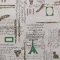 Vista 21 de Sheicon The Yard - Tela con estampado de la Torre Eiffel de París, 60 pulgadas de ancho, diseño de romance francés, vintage, para proyectos