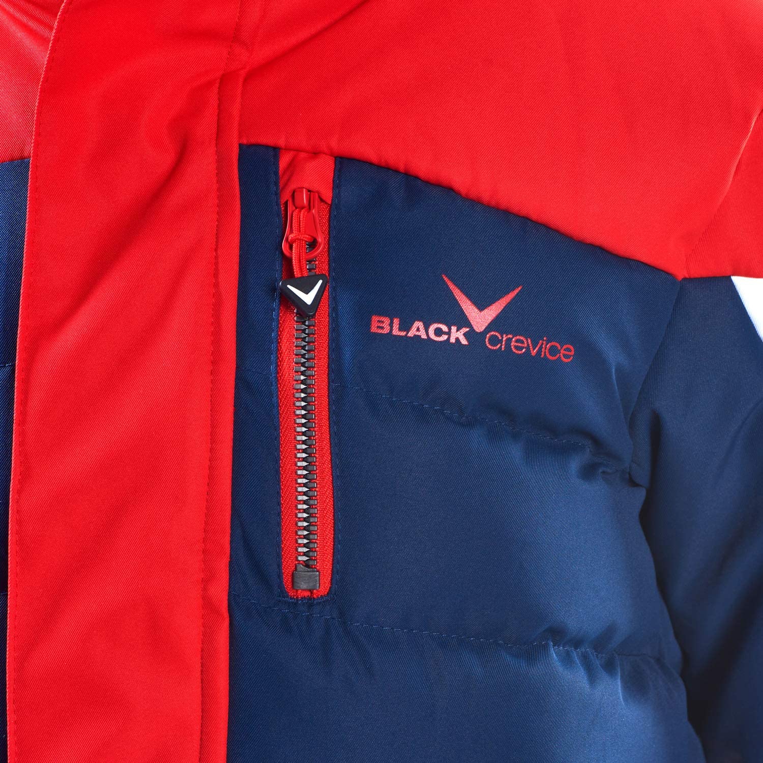 Black Crevice Veste de Ski pour Enfants I en diverses Couleurs et Tailles I Veste Coupe-Vent et imperméable pour Enfants I Poches à Fermeture éclair imperméables I avec Capuche