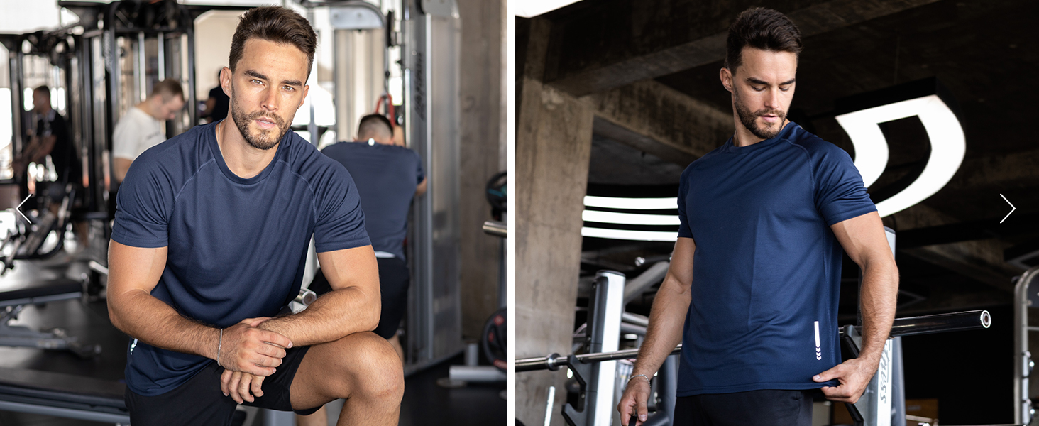 Magliette Sportive Uomo ZENGVEE - 3 Pezzi, Traspiranti E Asciugatura Rapida, Con Strisce Riflettenti - Foto 4