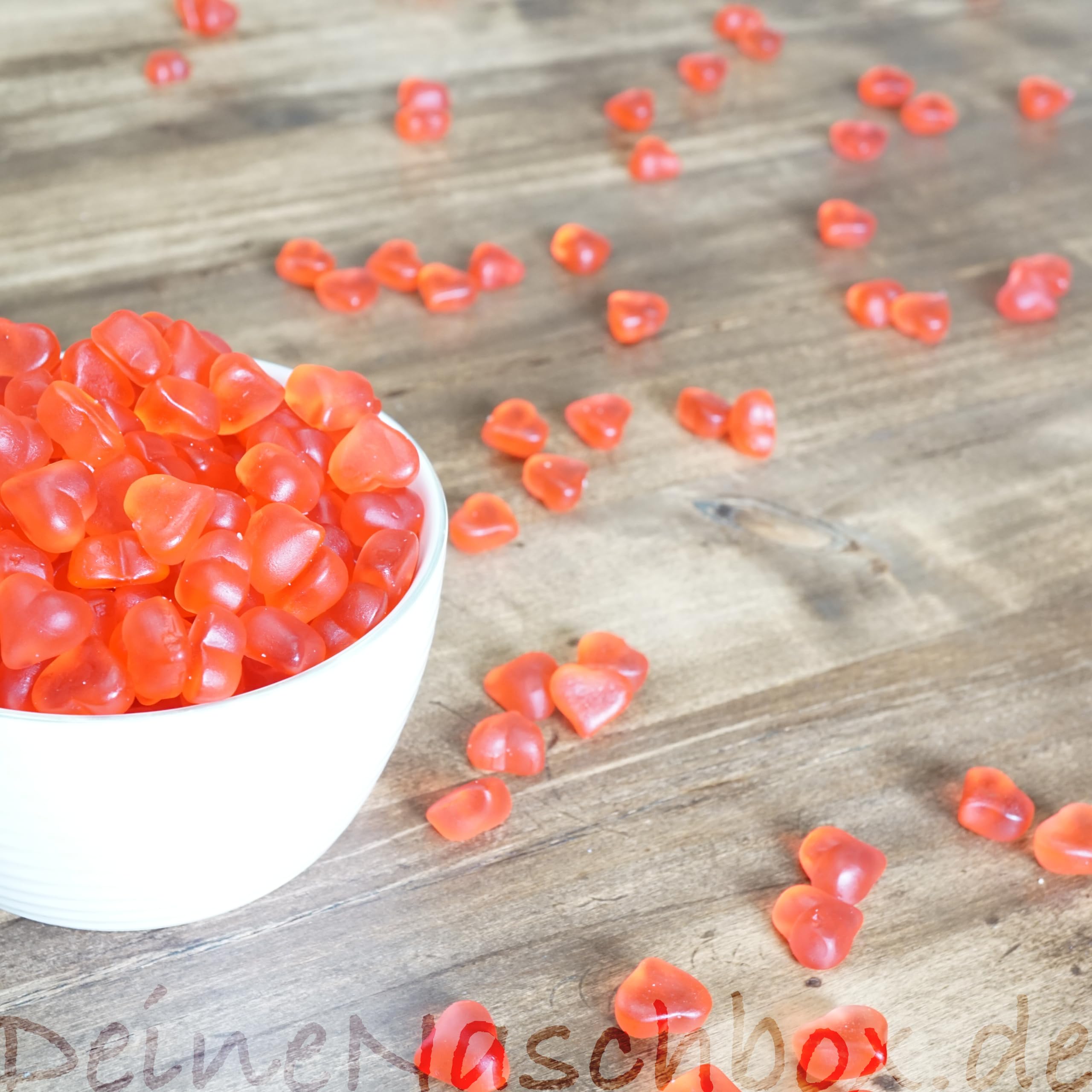 Deine Naschbox | Fruchtgummi Glühweinherzen | 3kg Mega Pot | XXL Großpackung für die Candybar & als Geschenk - Aromatisch - Weihnachtlich