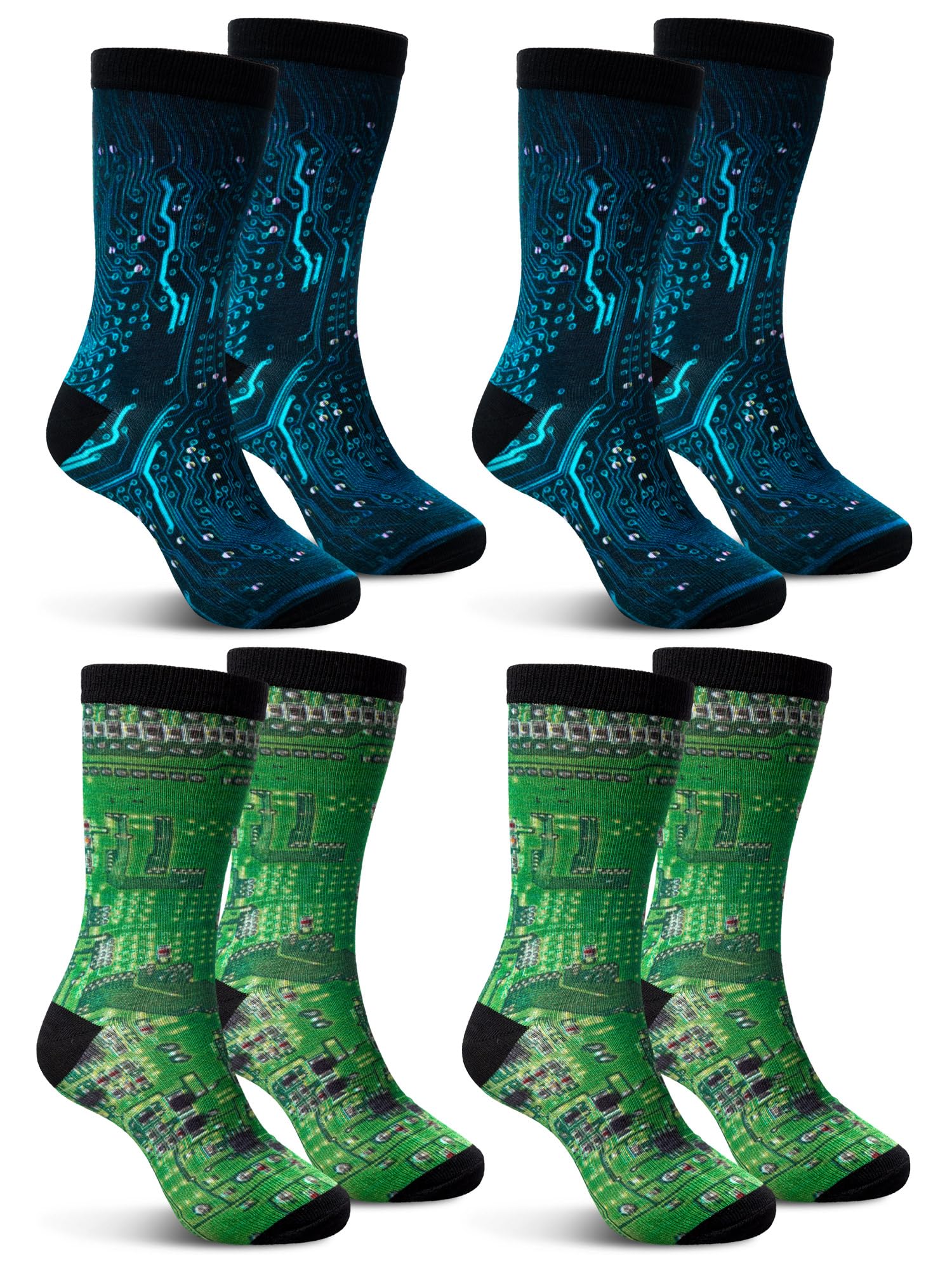 Amazon.com: Haysandy 4 Pairs Christmas Programming Socks Gifts Coding ...