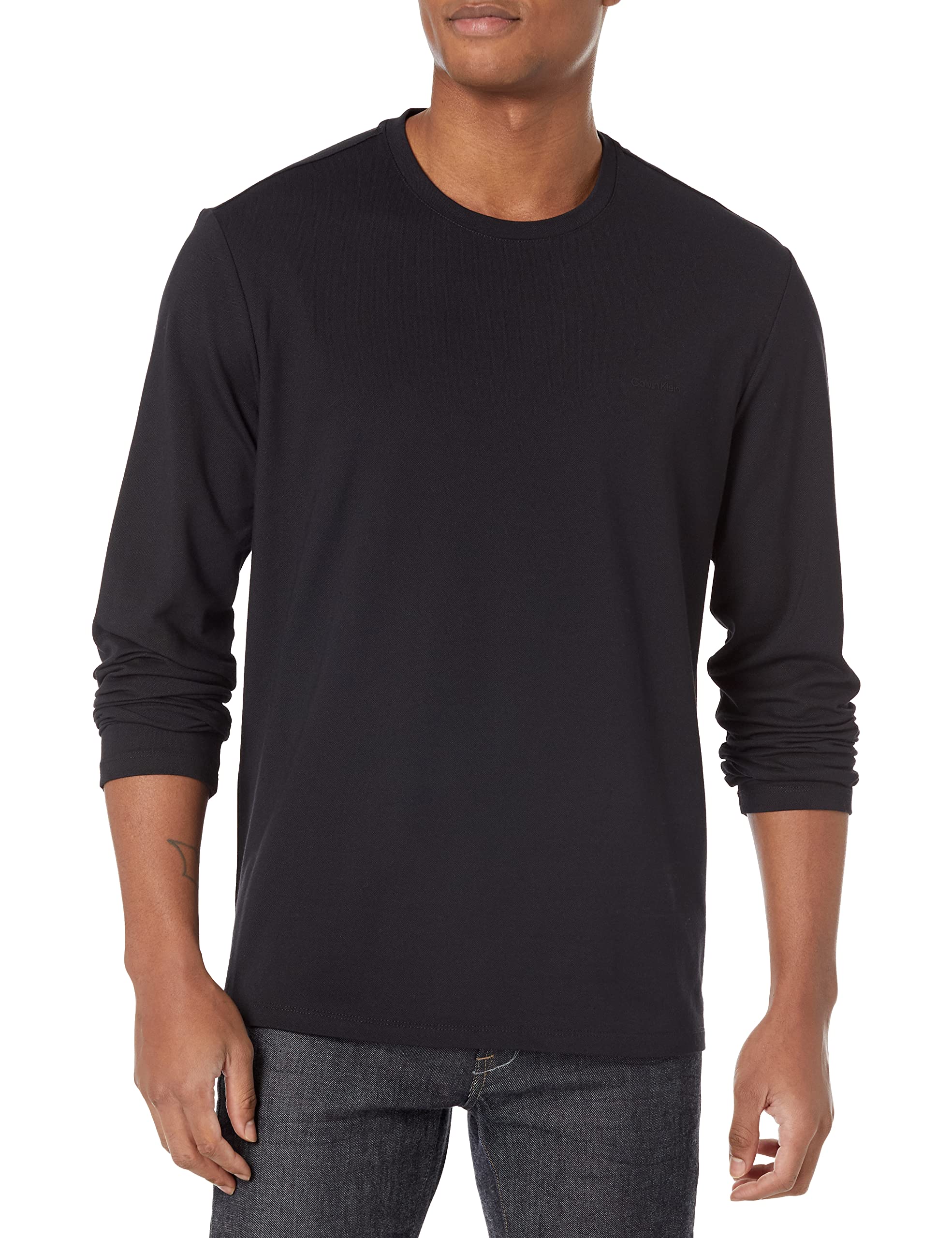 Calvin KleinMen's Ck Move Tech Pique Long Sleeve Tee