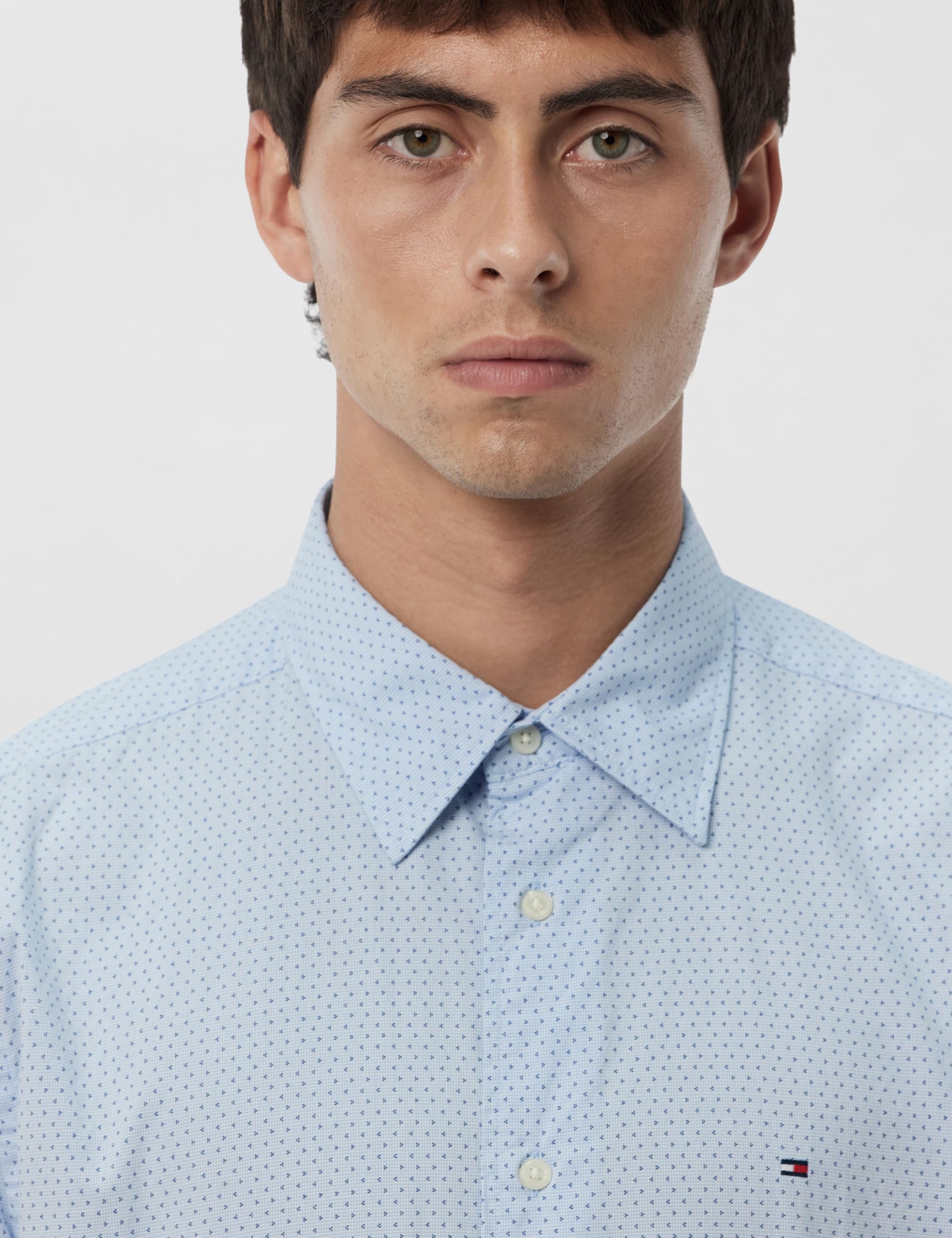 Tommy Hilfiger Camisa Hombre Flex Poplin Mini Print Regular Fit