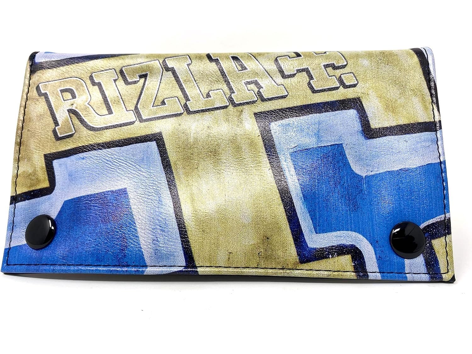 Rizla Portatabacco grande in pelle, ecopelle, multicolore, chiusura con cerniera, SIGARETTE_CASE