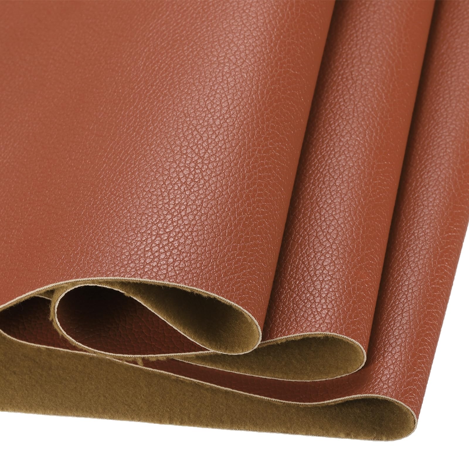 DMiotech 1 Pack 54 Inch x 72 Inch Faux Leather Strip Furniture Cover Pebble Skin Brown PU Leather Roll for Handmade DIY Craft Projects