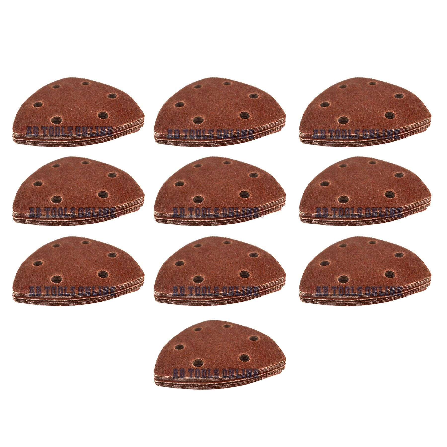Gancho y bucle discos abrasivos de Lijado Lijado 90mm Electrodos Triángulo 100 PK mezclado Grit