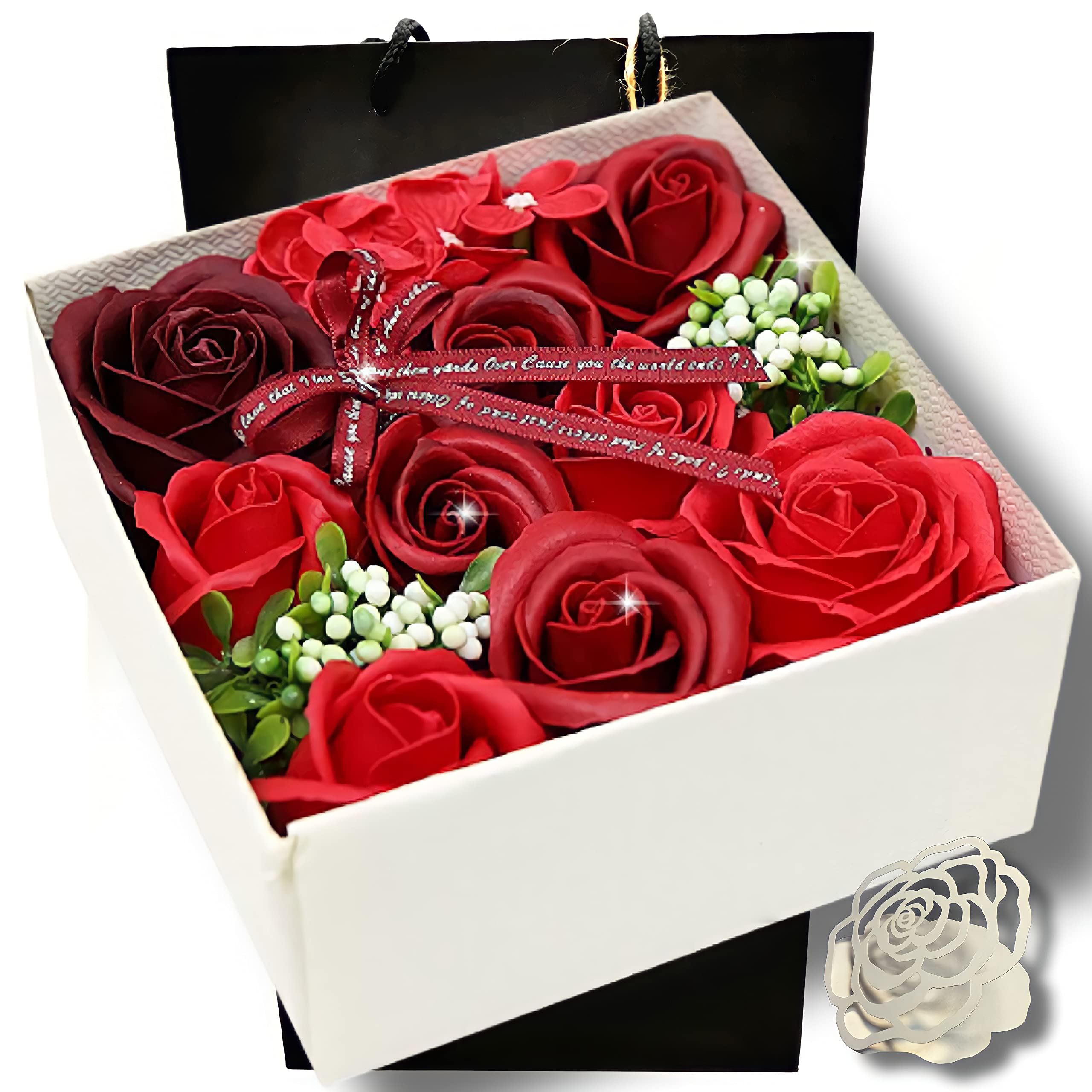 Amazon｜[Capiner] Gift Box ソープフラワー 花束 結婚記念日 結婚祝い