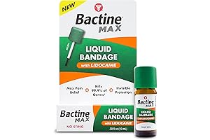 Bactine MAX Liquid Bandage with Lidocaine: Seal Small Cuts Fast