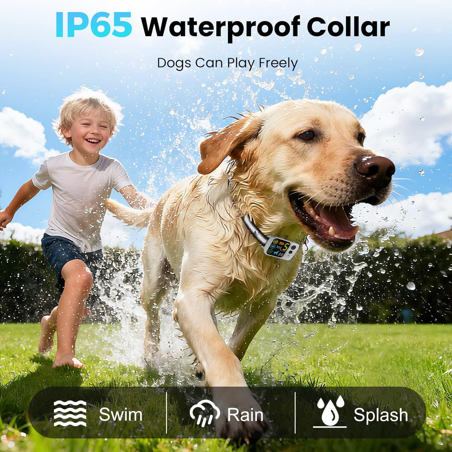 Collar Antiladridos de Citronela para Perros – Collar de Entrenamiento con Spray, 5 Sensibilidades & Modos de Beep Vibración Spray, Parada Automática del Ladrido para Perros Grandes Mediano Pequeños