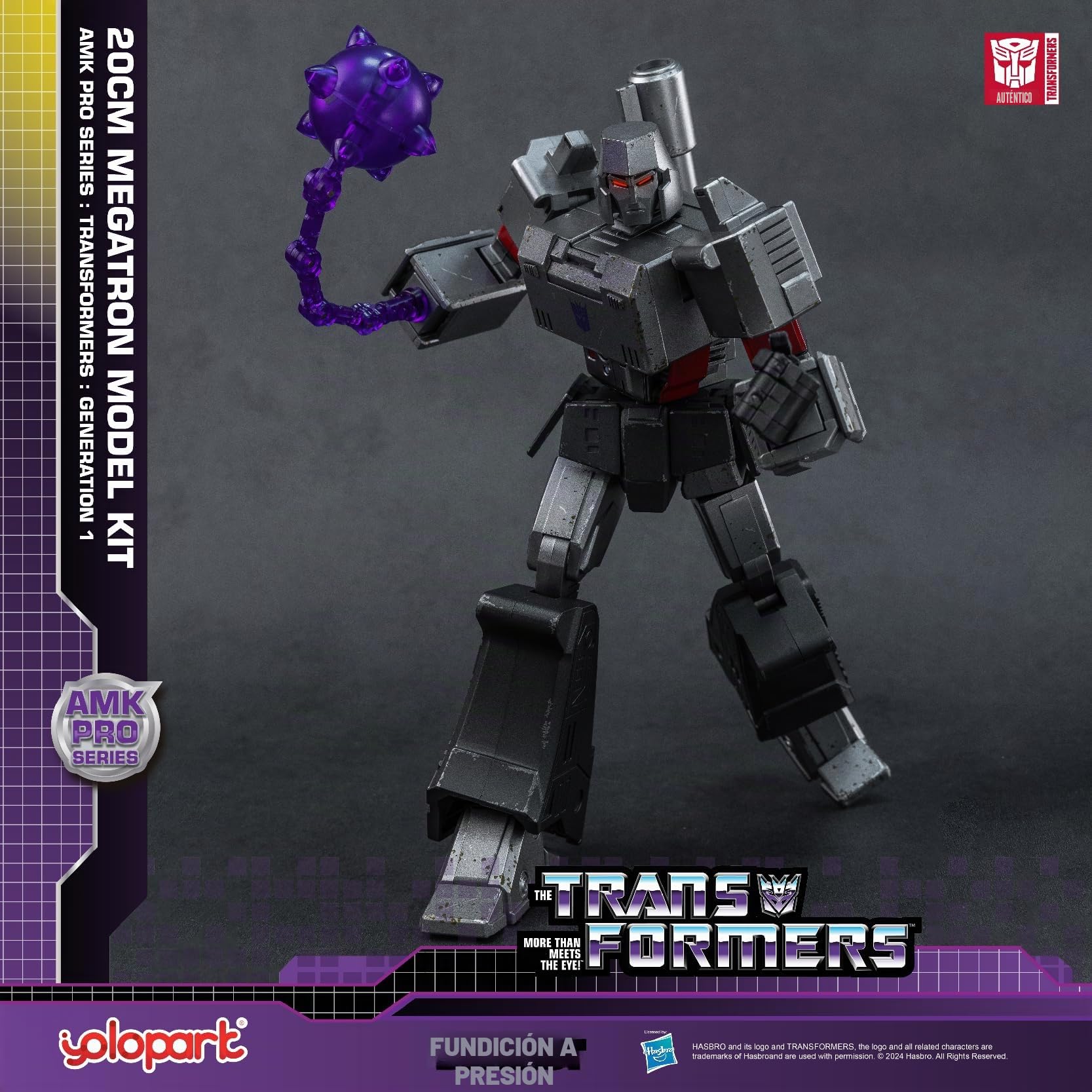 Juguetes Megatron Transformers, Muñecos de Acción G1 de 7,87 Pulgadas, Kits de Modelos Altamente Bisagras Con Armas Mejorada