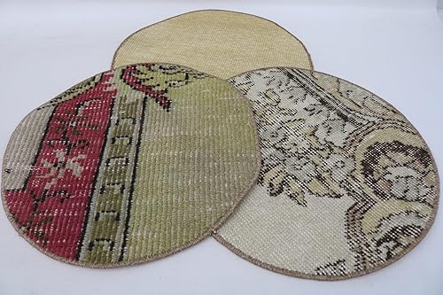 Home Decor Supla, juego de 6, manteles individuales decorativos de alfombra, servicio al por mayor, 16 x 16 pulgadas, alfombra vintage Supla, placa