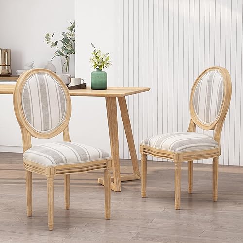 Miniatura 2 de Christopher Knight Home Camille - Sillas de comedor tradicionales de terciopelo, 2 piezas, color gris y blanco brillante Línea gris +