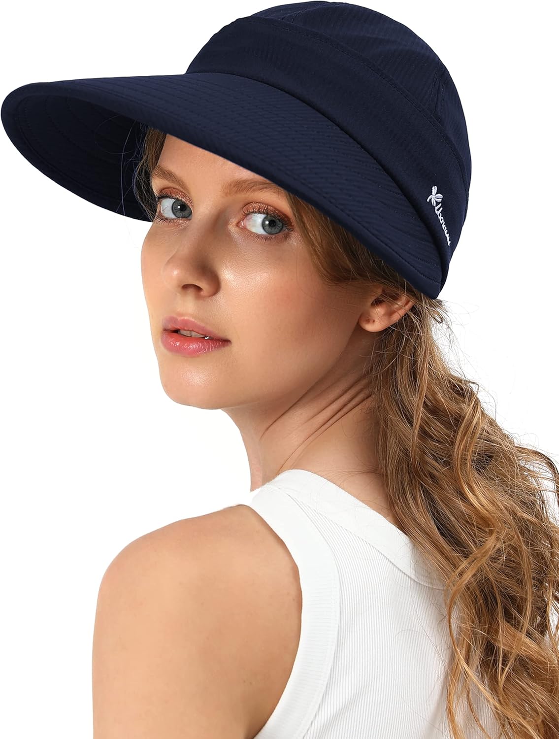 Sun Hats for Womens Wide Brim Visor UV Protection Dual Purpose Hat for Beach Summer Packable Cap