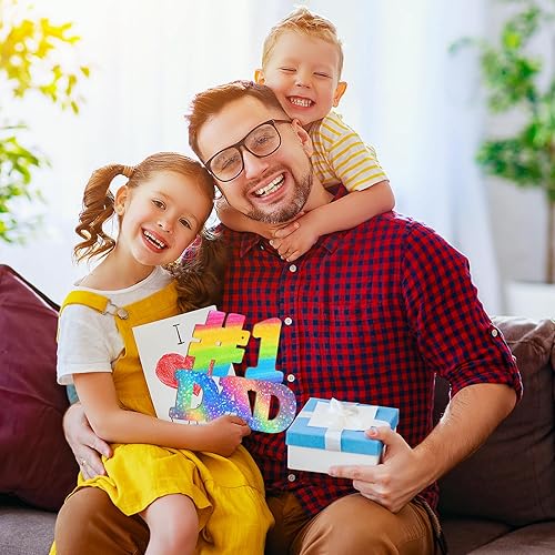 Miniatura 3 de Adornos de Letras de Madera PAPÁ para Pintar de 7 Pulgadas, Tamaño Grande, Recorte de Papi de Madera para el Día del Padre, DIY en Blanco, Madera
