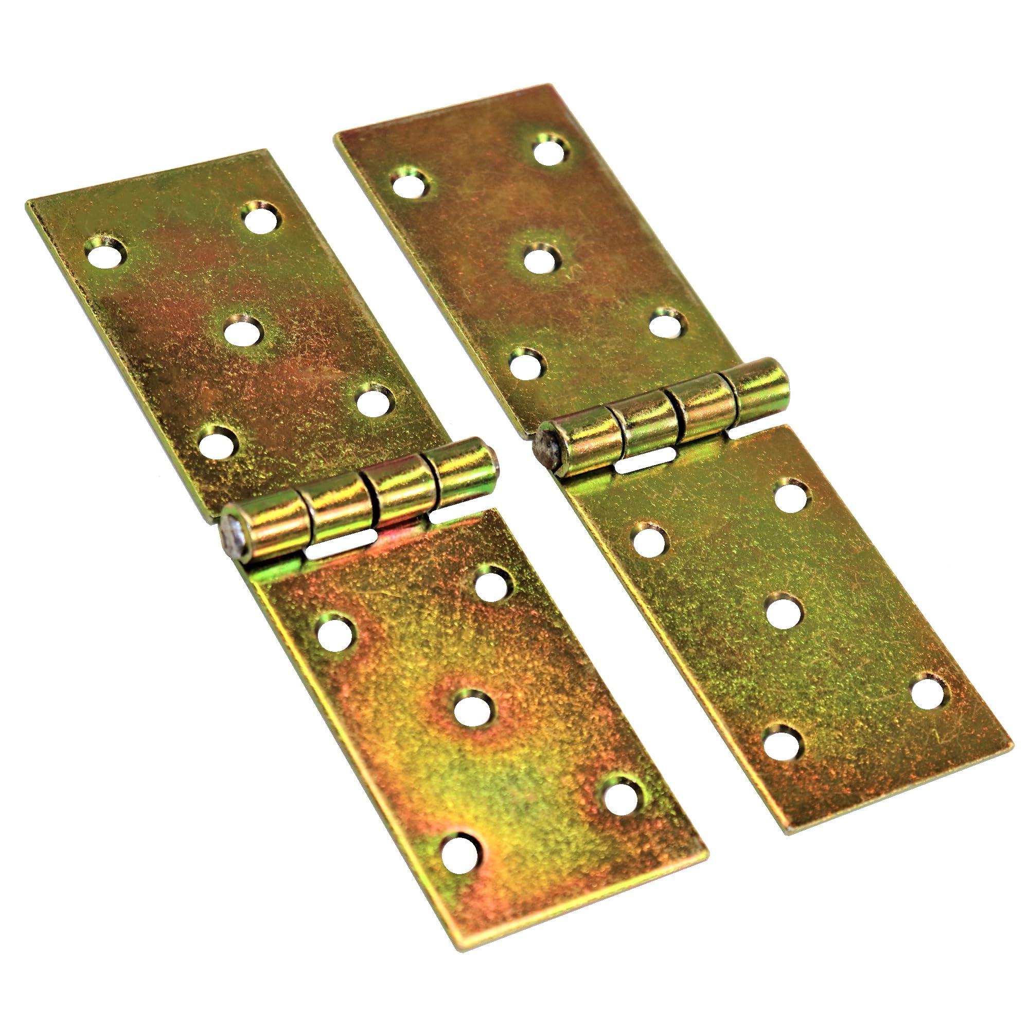 Pack of 2 x 150 mm Backflap Hinge Galvanised, Steel Back Flap Hinges, Weather Resistant, Rust Corrosion Proof, Strap Hinges Ideal for Indoor or Outdoor Use On Gates, Sheds, Gazebos, Wardrobes, Chests