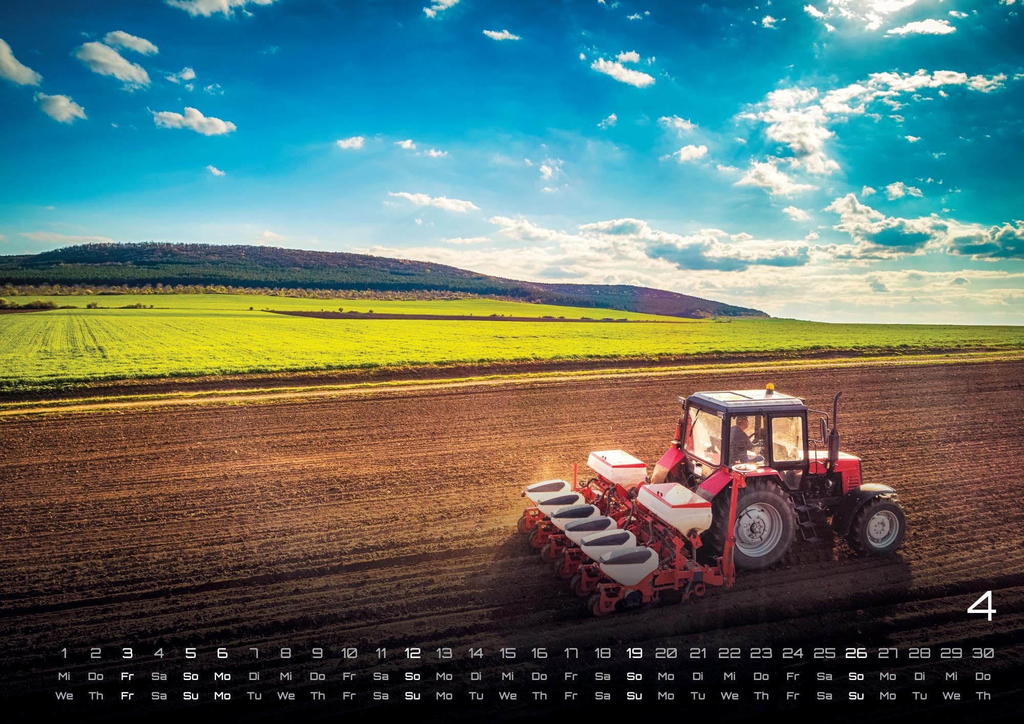 Landmaschinen - Traktor - 2026 - Kalender DIN A2: Der Wandkalender mit den besten Landmaschinen für das Jahr 2026 im extragroßen Format DIN A2 (ca. 60 x 42 cm)!