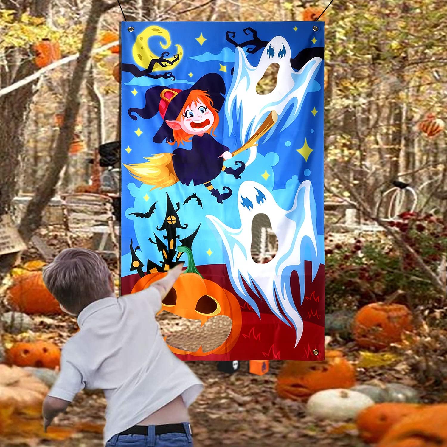 VEYLIN Toss Games with 4 Bean Bags Throwing Games Fun Halloween Indoor