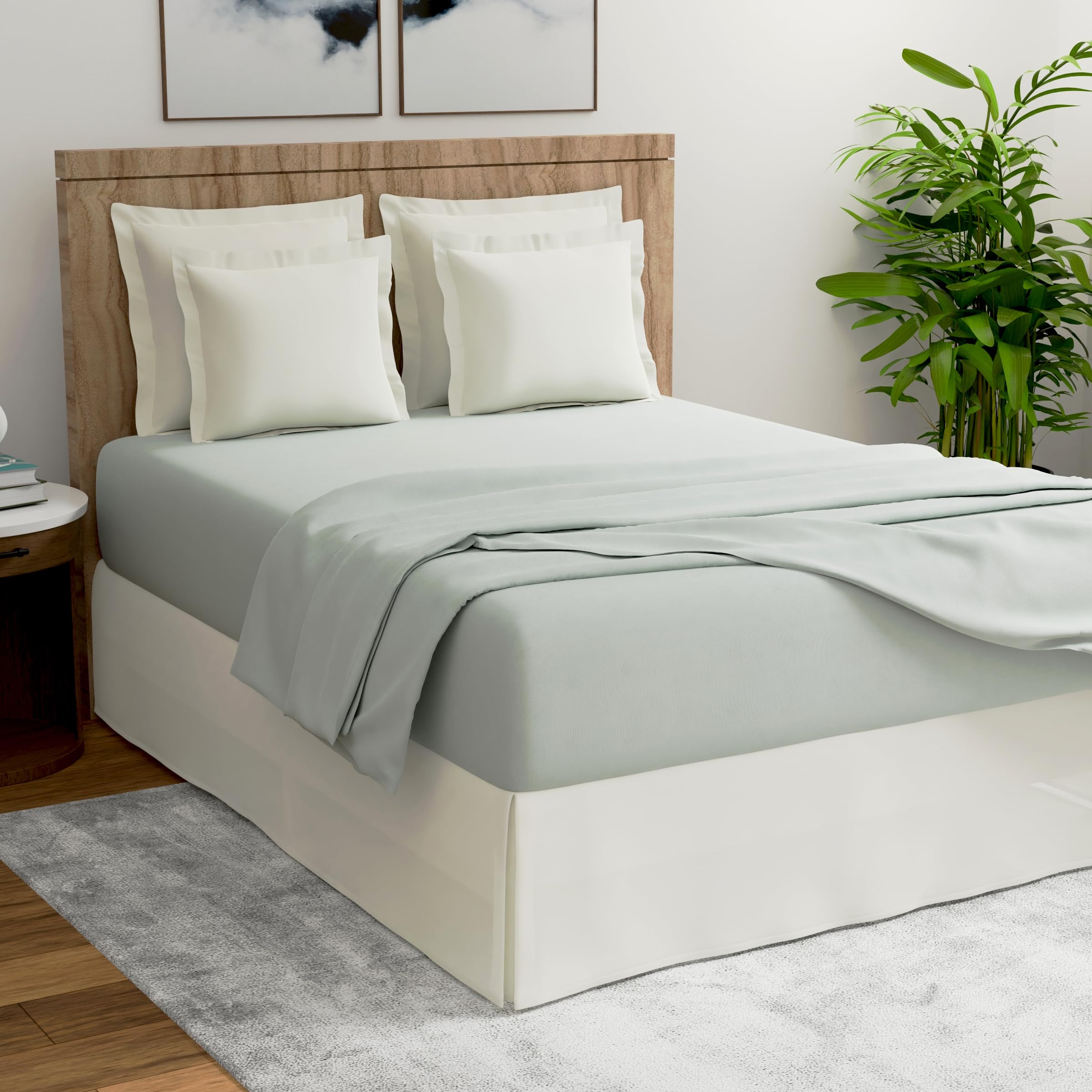 حاشية سرير من تودايز هوم مصنوعة من المايكروفايبر مزينة بكشكشة لمنع الغبار بتصميم كلاسيكي مخصص