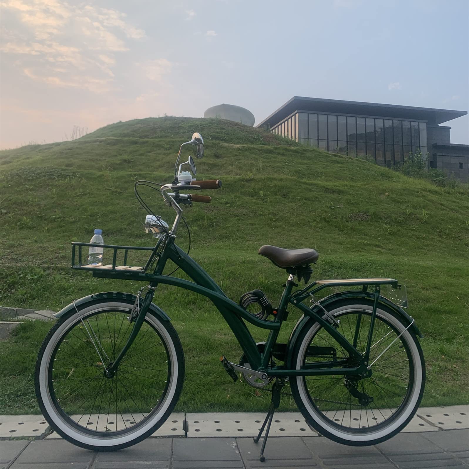 TentHome Retro Fahrradspiegel 2 Stück Rückspiegel Fahrrad Seitenspiegel Verstellbar Spiegel HD Reflektor für Lenker Ebike Mountainbike Radfahren Rund