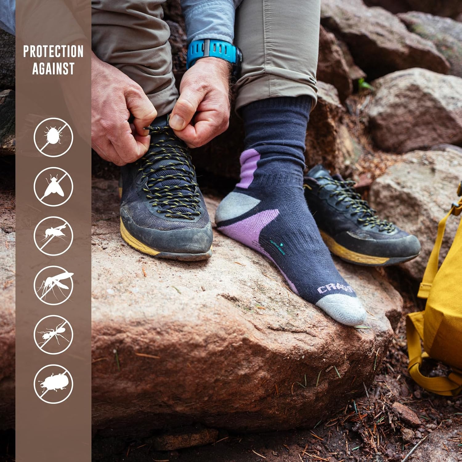 Craghoppers Adult Insect Shield Adventure Pro Sock | Insect Protection for Travel, Hiking and Outdoors - Image 2