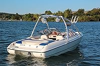 Vista 6 de Monster Tower MT1 Wakeboard Tower - Doble cabecera, plegable, soportes de liberación rápida, remolque giratorio, aluminio anodizado resistente a