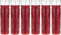 Vista 13 de MEGA CANDLES 1 unidad Velas de oración devocional en contenedor de vidrio sin aroma, naranja, duración de 7 días, cera de calidad premium, 2