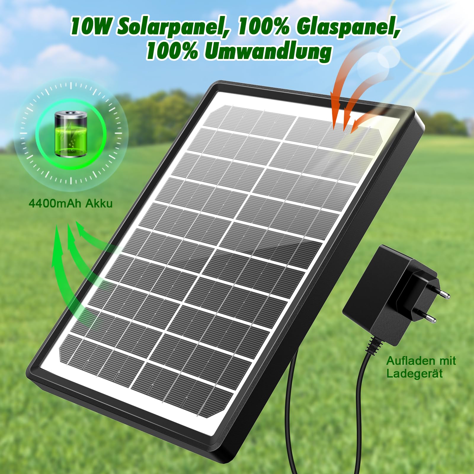 10W LED Fontana Solare per esterni, Pompa Solare per Laghetto fai da | Fontana Solare con Telecomando, pali e Batteria, 21 Effetti, Pompa Solare per Giardino, Abbeveratoio per Uccelli
