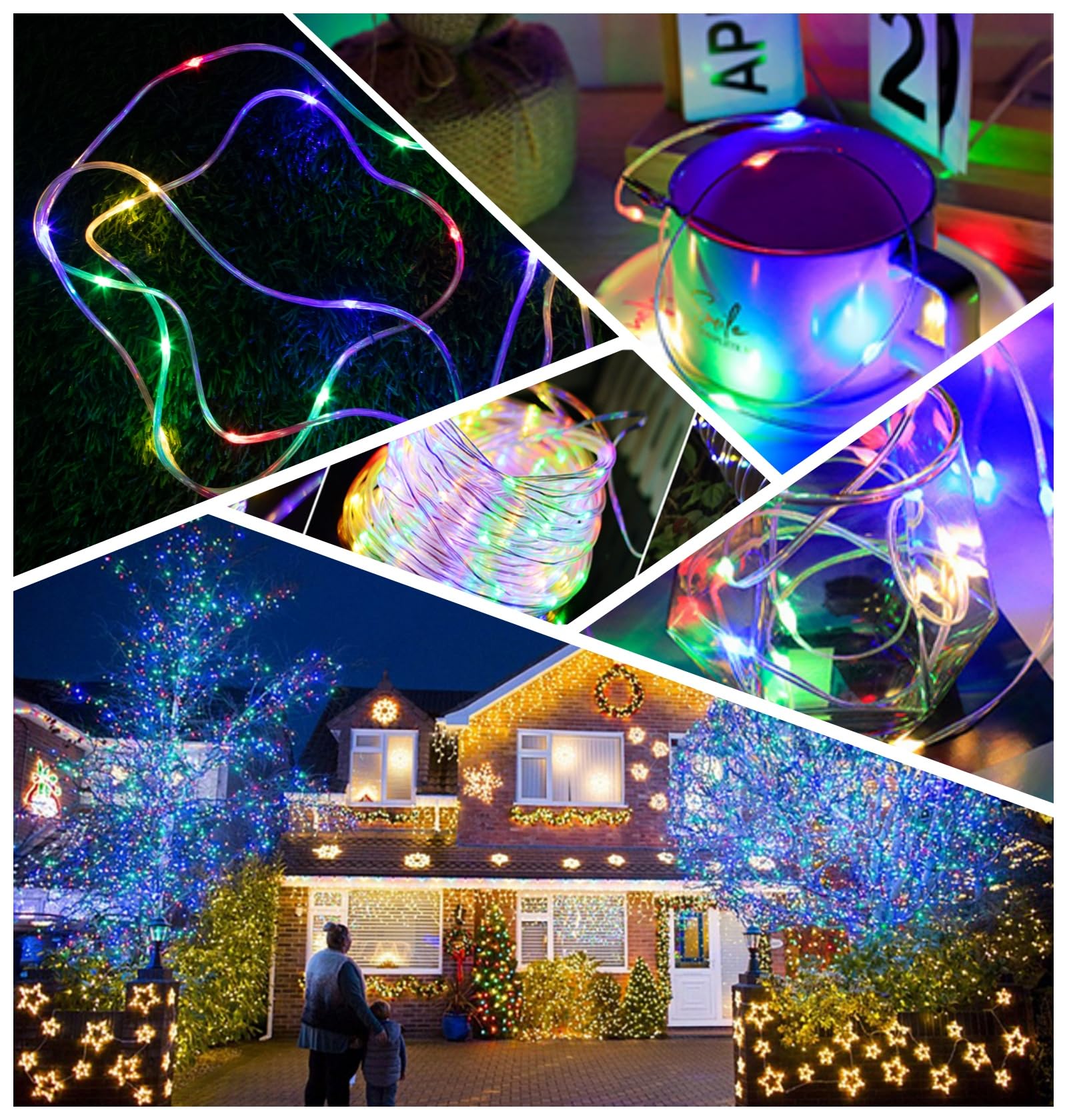 30M 300LED Lichtschlauch 16 Farbwechsel RGB, Strombetrieben Lichterkette außen mit Fernbedienung & Timer, 8 Modi IP67 Wasserdicht Bunt Dekolicht, für Außen Innen Weihnachten DIY Deko