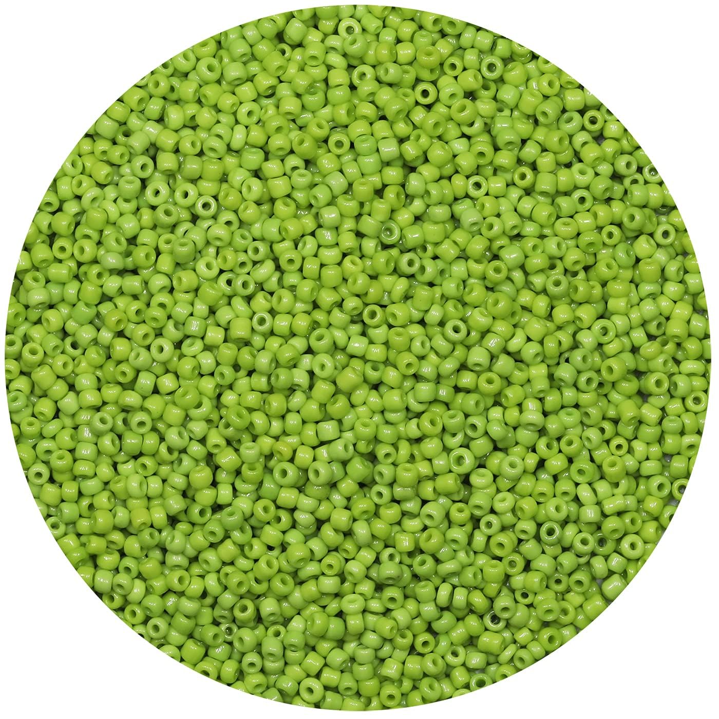 2mm Green Seed Beads for Jewelry Making 200 Grams About 18880pcs,12/0 Glass Craft Beads for Making Earrings, Bracelets, Pendants, Waist Jewelry, DIY Handmade Seed Beads (Green) โ image 1