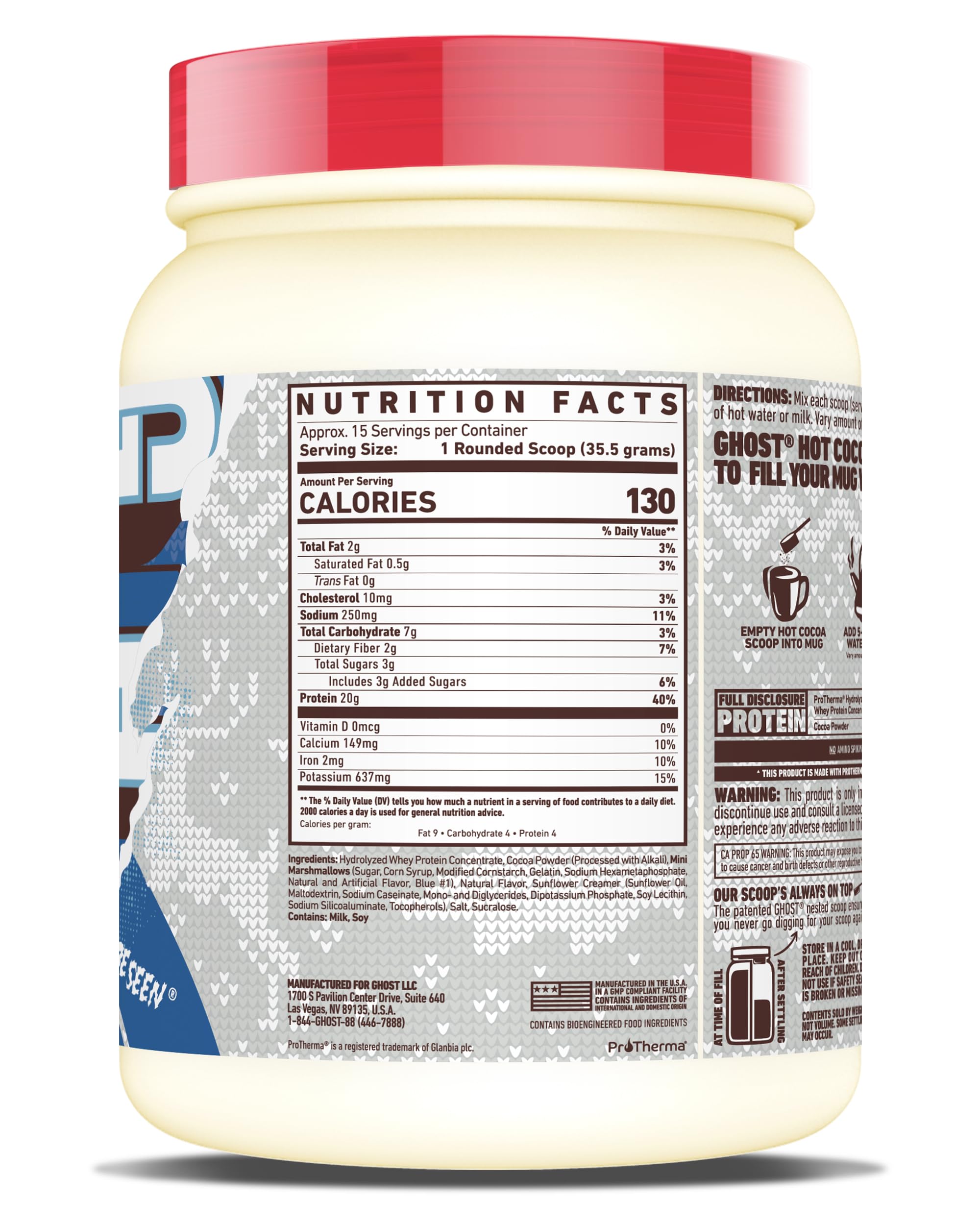 Ghost Cioccolata calda Cacao Mix Proteine Polvere 533 g