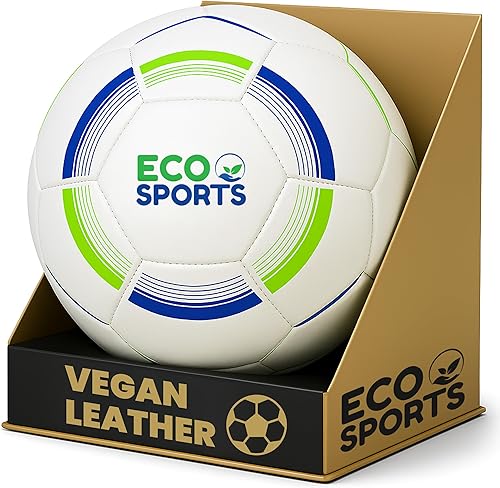 Eco Sports Youth Soccer Ball  Youth Soccer Ball Size 3, 4 and 5 with TPU Cover and Long Air Retention for Practice and Professional Games  Blue &